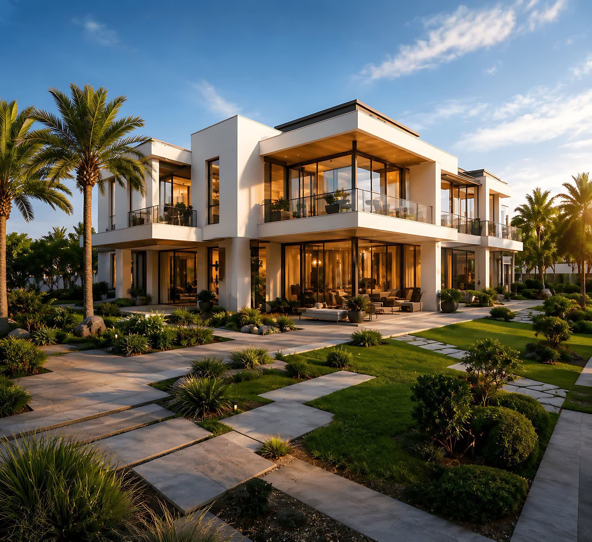 Új építésű villa Dubai Hillsben, nappali fényben